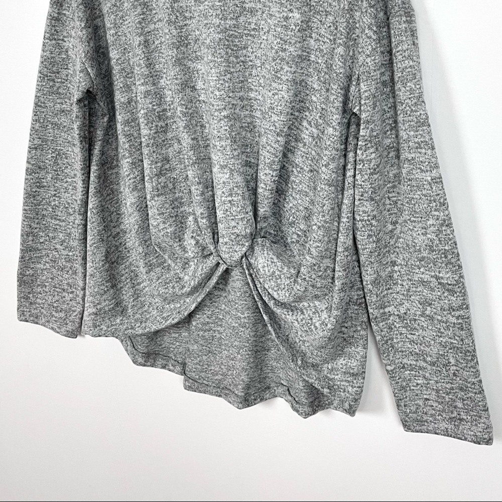 NWOT Rags & Couture Hacci Tie-Twist Knotted Front Long Sleeve Knit Top - Picture 14 of 16